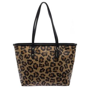 Coach Reversible Leopard Tote.